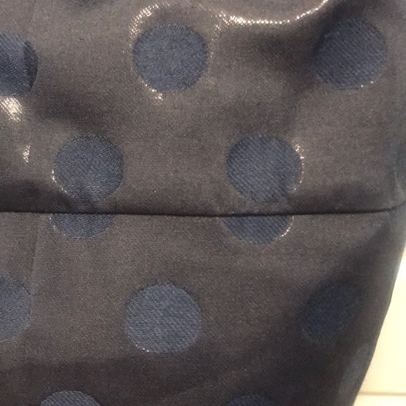 Navy polka dot dress with open back and bow! - Picture 2 of 4